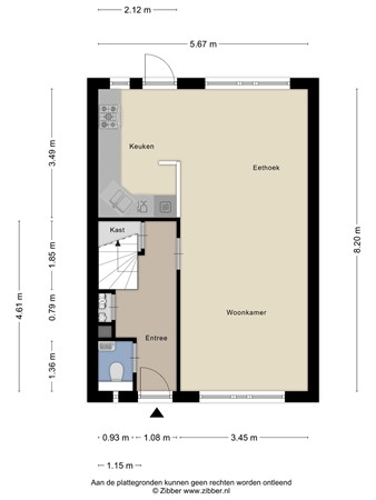 Floorplan - Albinonistraat 41, 5283 KL Boxtel
